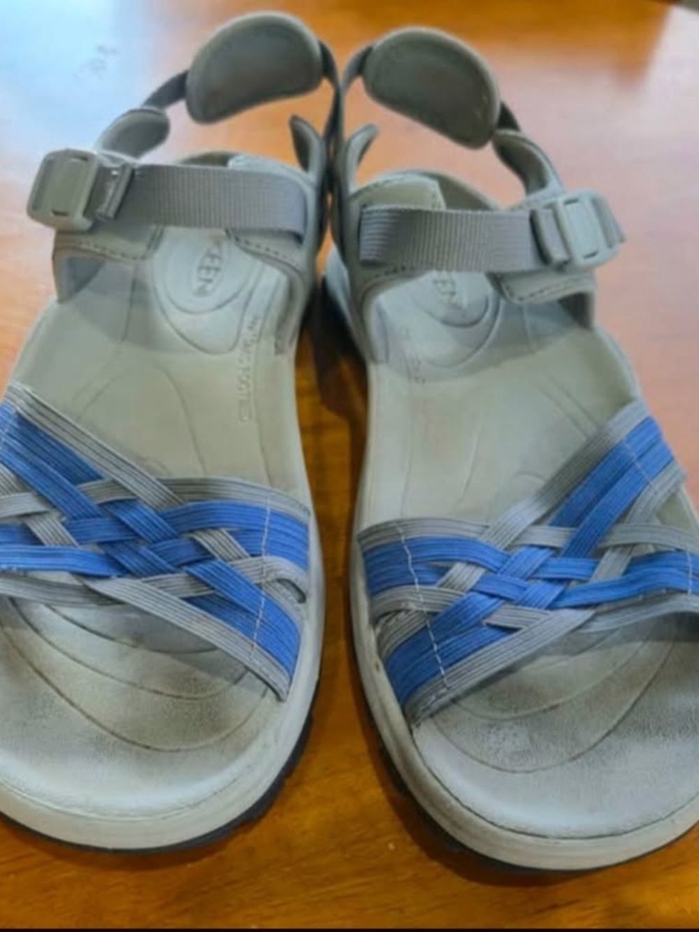 Keen Women's Gray and Blue Strappy Sandals